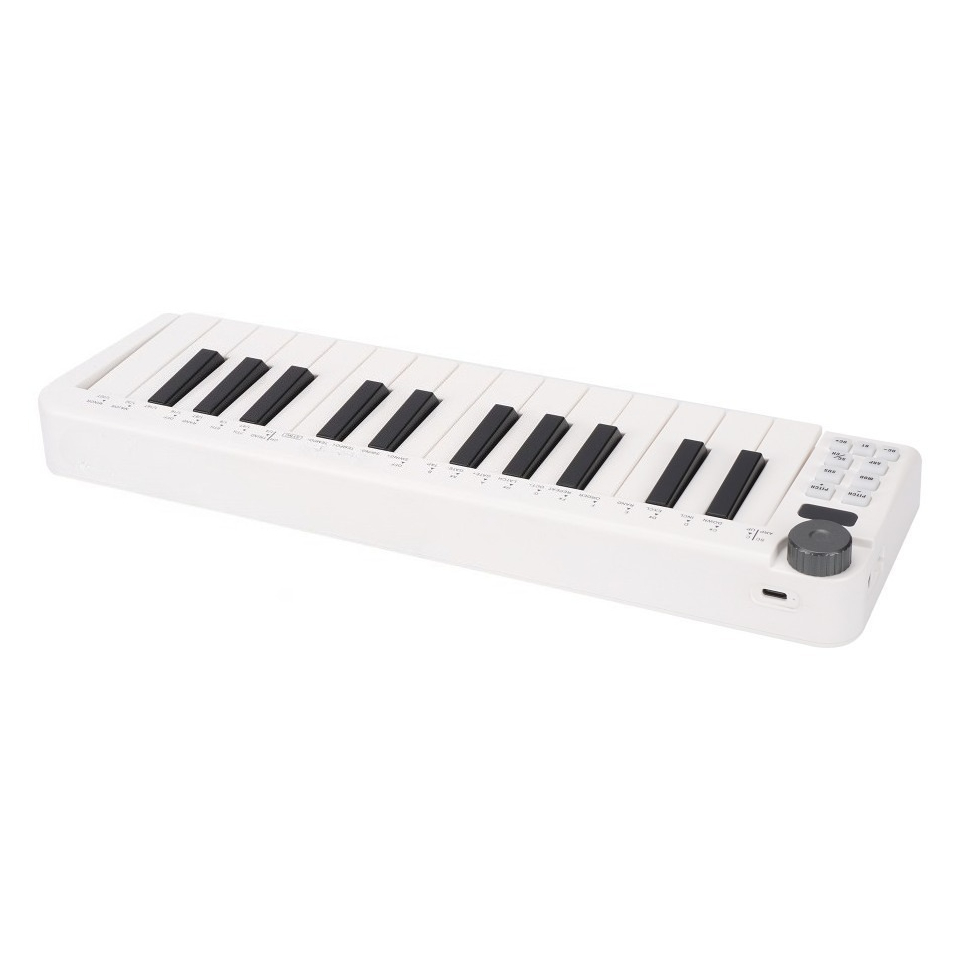 A Musical Instrument With Keys - 25-Key MIDI Controller, Wireless Portable Keyboard,