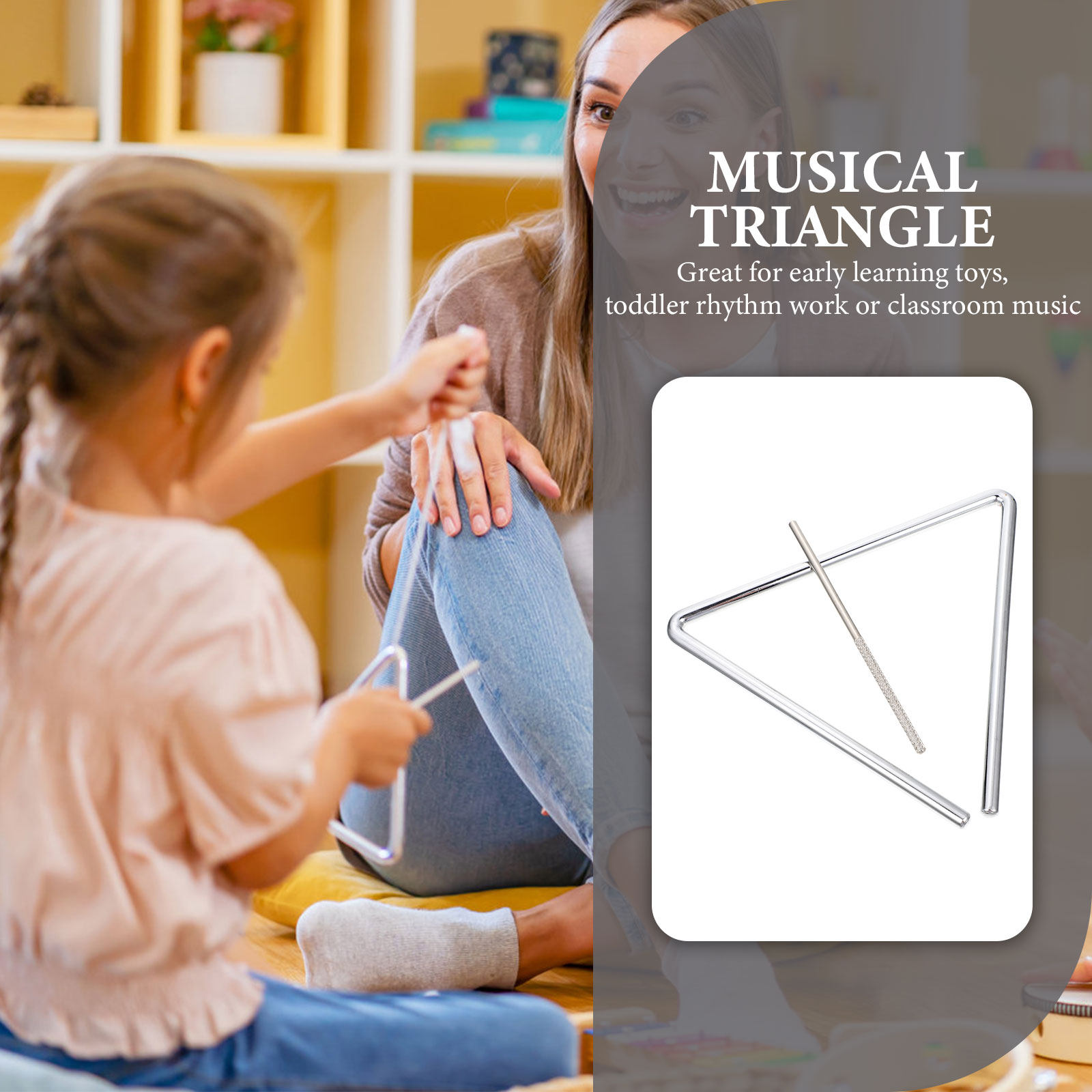 1Set Music Percussion Triangle - Musical Instrument Ending In A recension och pris