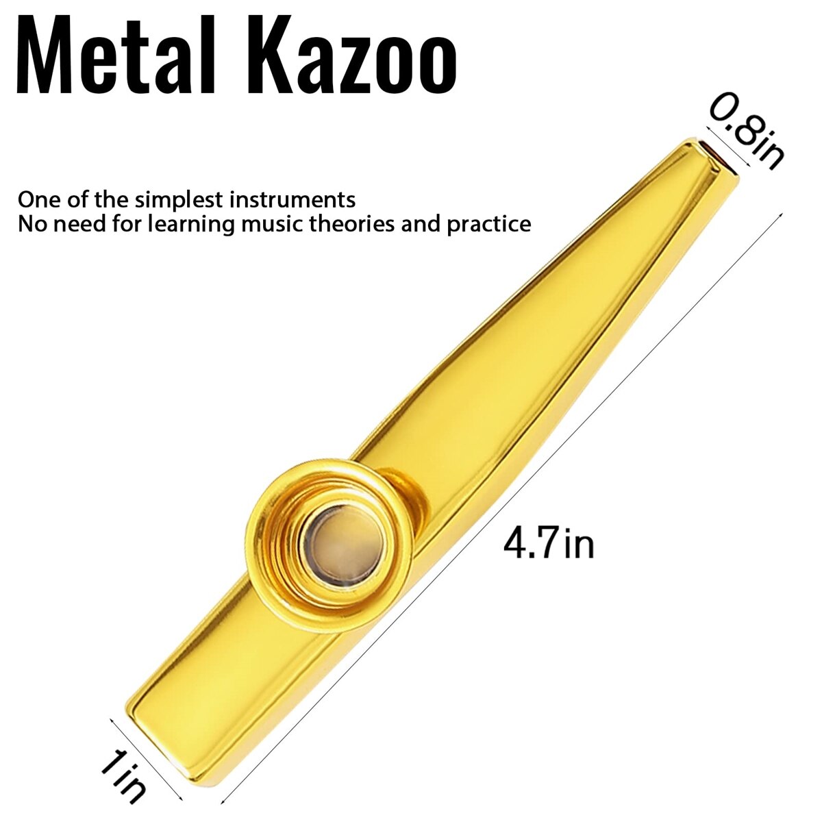 Kazoo Silver Aluminum Alloy wi - Musical Instrument Kazoo recension och pris