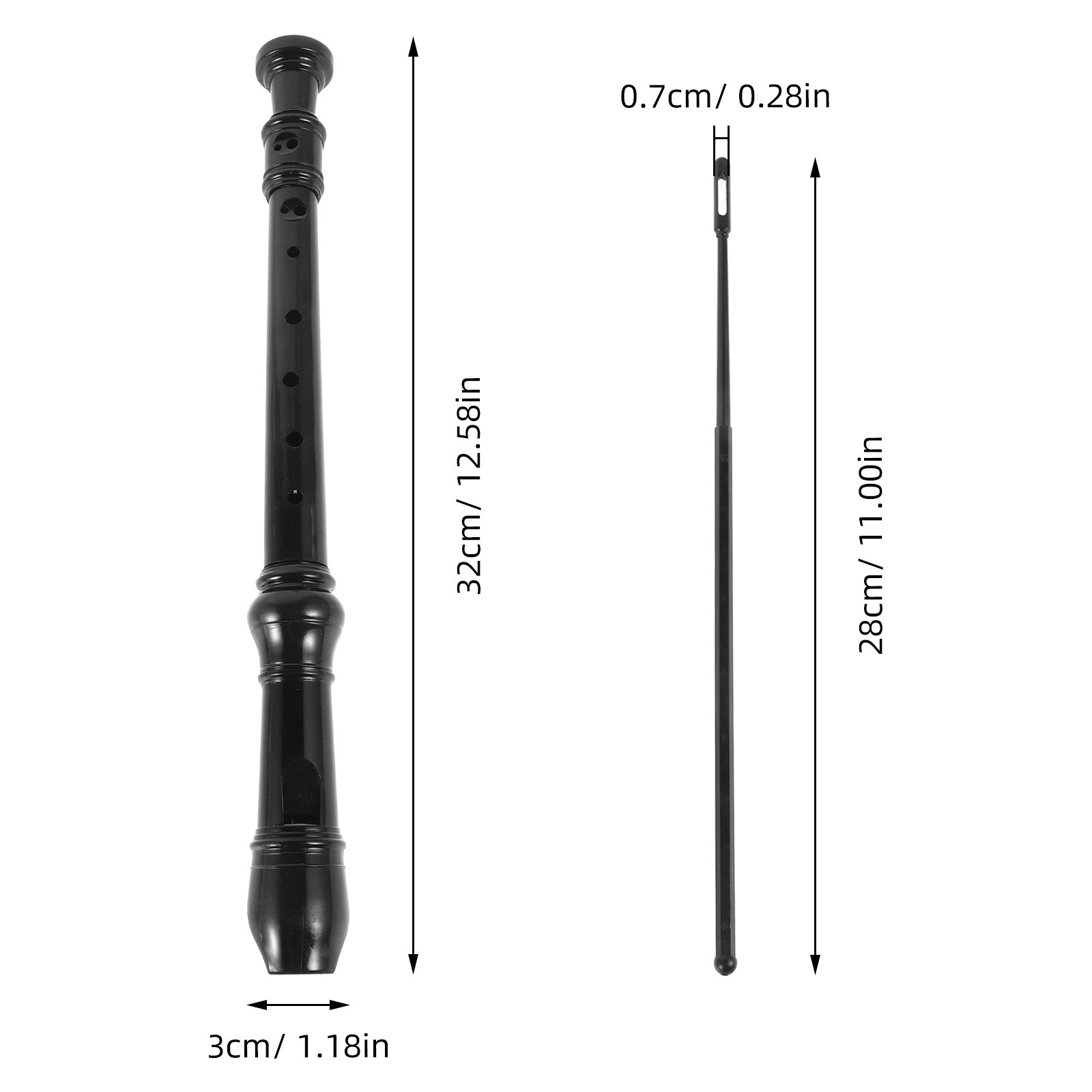8 Hole Black Transparent Sopra - Soprano Recorder Plastic recension och pris