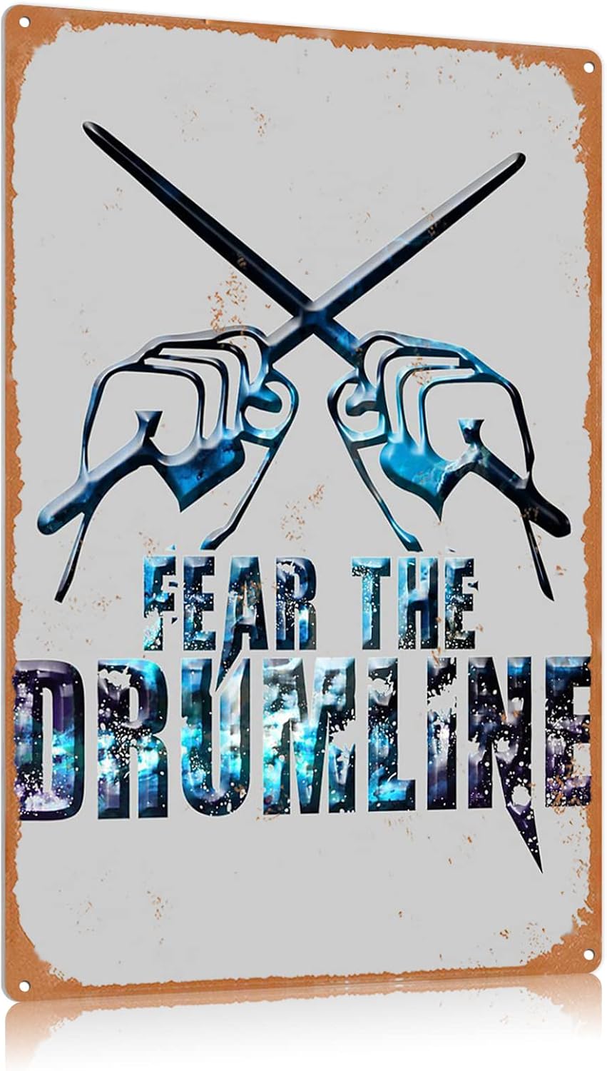 Drum Metal Tin Signs Fear The  - Musical Instrument Sign recension och pris