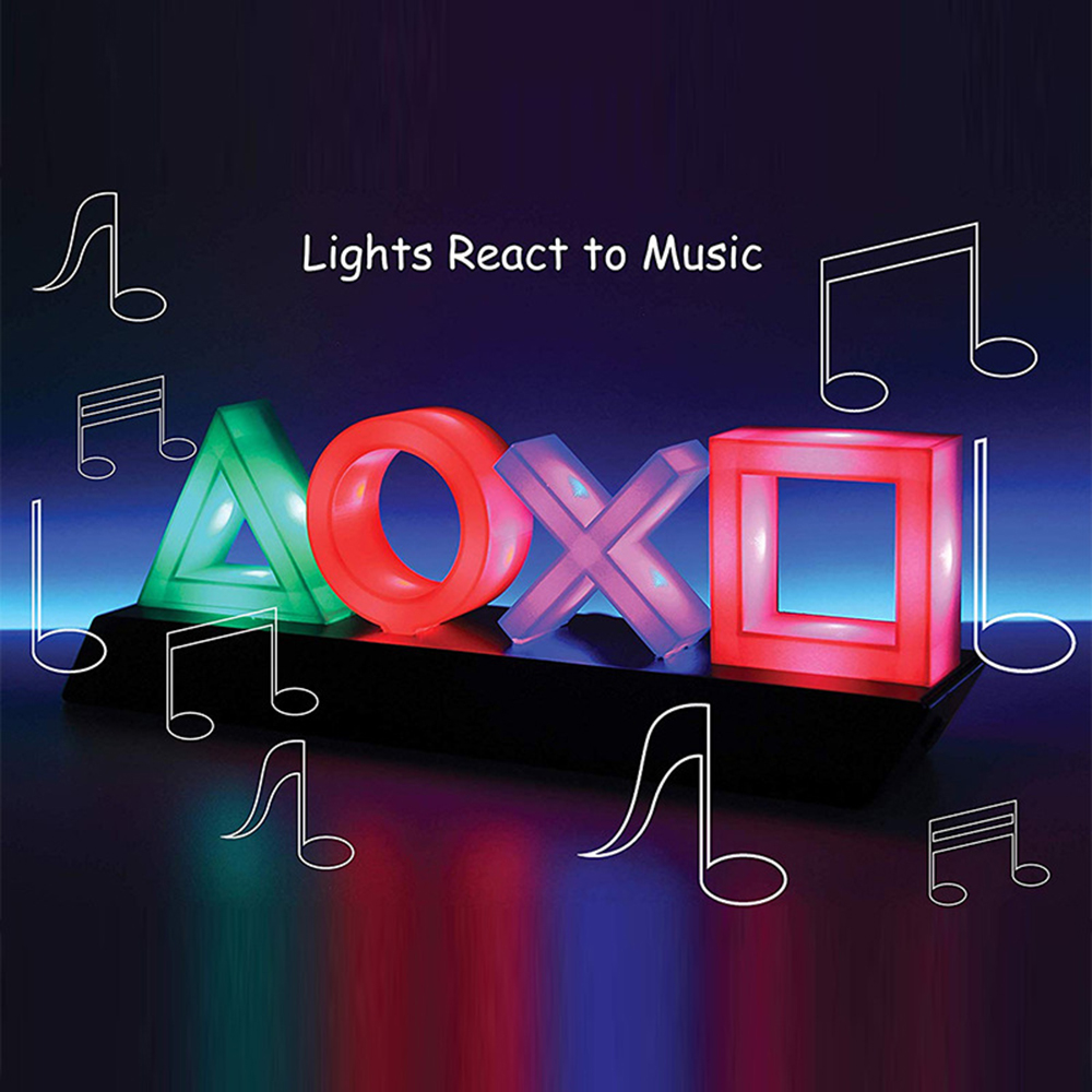 Colorful Game Icon Lamp for PS - Musical Instrument Sign recension och pris